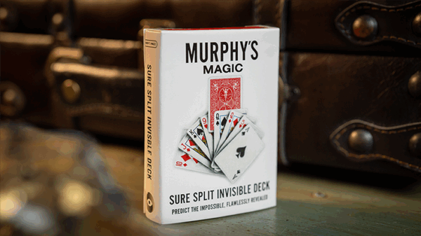 SURE SPLIT Invisible Deck Bicycle (Red) by Murphy's Magic
