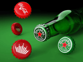 The Clink (Cap in Bottle) Set by Iarvel Magic and Wonder House (Heineken, Coke, and Budweiser)