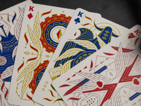 Celestial Valor Playing Cards by Giovanni Meroni(greenish yellow)