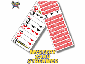 Mystery Card Streamer (Red 6 of Clubs) by PlayTime Magic DEFMA