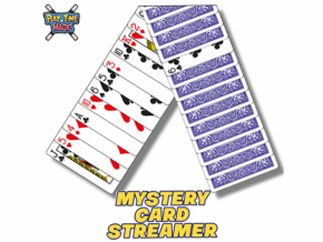 Mystery Card Streamer (Blue 6 of Clubs) by PlayTime Magic DEFMA