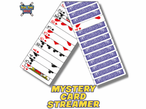 Mystery Card Streamer (Blue 4 of Hearts) by PlayTime Magic DEFMA