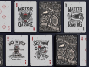 Custom Motorcycles Playing Cards