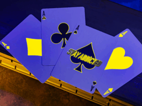 Bicycle Neon Rider Back Yellow-Starburst Deck Playing Cards