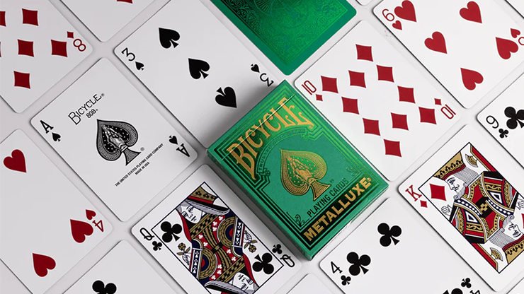 Bicycle Metalluxe Green Playing Cards by US Playing Card Co. 3 Bicycle Metalluxe Green Playing Cards by US Playing Card Co. – Image 3