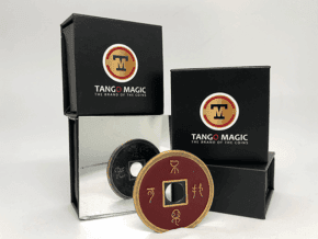 Chinese Coin (CH0019) Black & Red by Tango Magic - Tricks – article de magie | Abracadabreizh