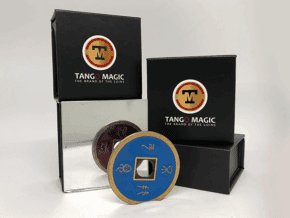 Chinese Coin (CH0021) Blue & Red by Tango Magic - Tricks – article de magie | Abracadabreizh