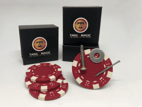 Magnetic Poker Chip Red plus 3 regular chips (PK003R) by Tango Magic – article de magie | Abracadabreizh
