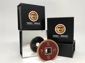 Dollar Size Chinese Coin (Black and Red) by Tango (CH037) – article de magie | Abracadabreizh