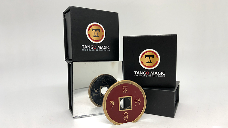 Dollar Size Chinese Coin (Black and Red) by Tango (CH037) 1 Dollar Size Chinese Coin (Black and Red) by Tango (CH037)
