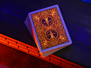 Bicycle Neon Solar-Orange Rider Back Playing Cards