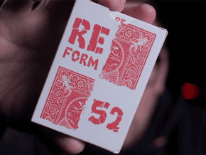Carte de magie Reform 52, illusion de manipulation de cartes.
