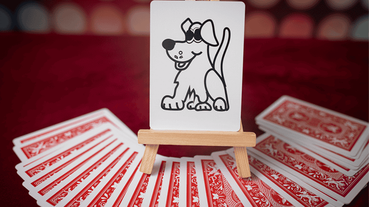 Magical Visions by Matthew Wright 2 Jeu de cartes avec chien dessiné pour illusion magique.