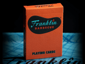 FRANKLIN BBQ CLASSIC ORANGE PLAYING CARDS – article de magie | Abracadabreizh