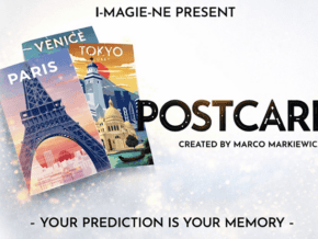 Carte postale de voyage avec images de Paris, Venise et Tokyo.