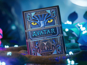 Jeu de cartes Avatar avec design de tigre bleu, idéal pour la magie et le jeu de cartes.