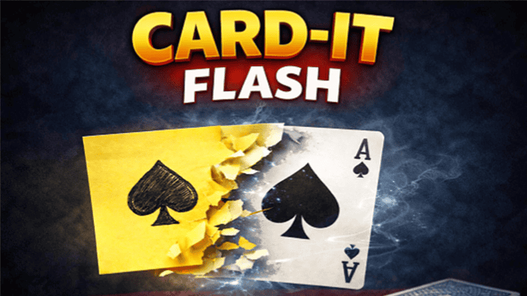 Card-It Flash (Blue) by Anthony Vasquez 1 Carte flash bleue pour magie, effet de disparition rapide, idéal pour les tours de cartes.