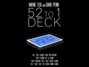 The 52 to 1 Deck Blue (Gimmicks and Online Instructions) by Wayne Fox and David Penn - Trick – article de magie | Abracadabreizh