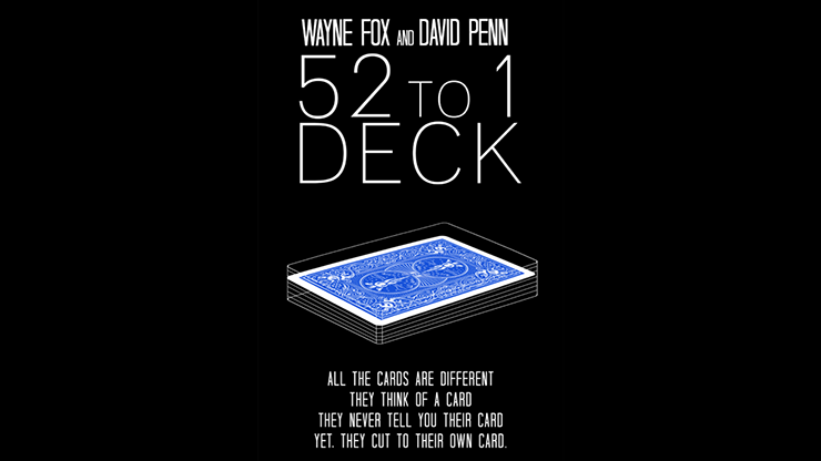 The 52 to 1 Deck Blue (Gimmicks and Online Instructions) by Wayne Fox and David Penn - Trick 1 The 52 to 1 Deck Blue (Gimmicks and Online Instructions) by Wayne Fox and David Penn - Trick