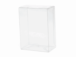 Boîte en plastique transparente pour protéger deux jeux de cartes de magie.