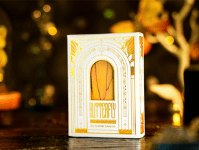 Amber Golden Morpho Playing Cards by TCC Fashion – article de magie | Abracadabreizh