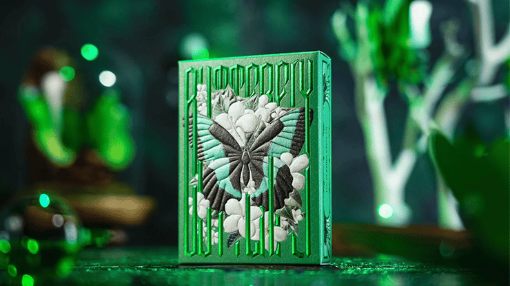 Emerald Green Morpho Playing Cards by TCC Fashion 1 Emerald Green Morpho Playing Cards by TCC Fashion