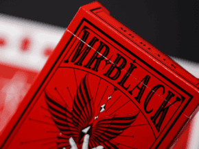 Mr. Black V1 (Red) Playing Cards