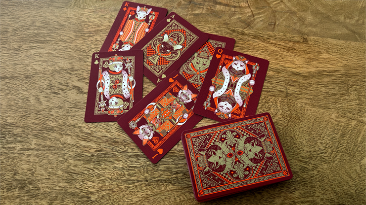 Neko Royal Red Playing Cards 4 Neko Royal Red Playing Cards – Image 4
