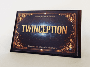 Carte de magie Twinception de Marco Markiewicz, illusion captivante pour spectacles de magie.