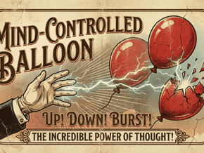Balloon de contrôle mental avec éclatement spectaculaire.