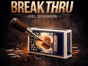 Jeu de magie Break Thru avec boîte de cartes Rider Back et aiguille en bois.