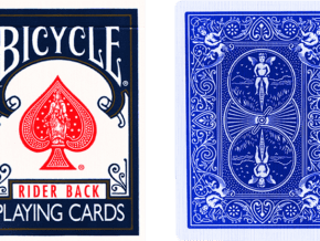 Cartes à jouer Bicycle Rider Back, design classique et coloré.