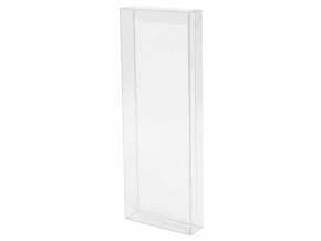 Coffret en plastique transparent pour présenter des tours de magie ou des cartes.