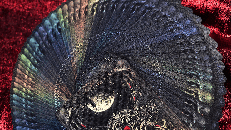 Trinity of Night - Werewolf HOLO Playing Cards by Evokad 3 Cartes de magie colorées pour tours de magie.