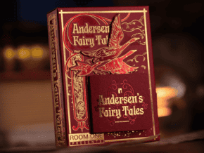 Coffret de magie Andersen Fairy Tales avec un livre et un jeu de cartes magiques.