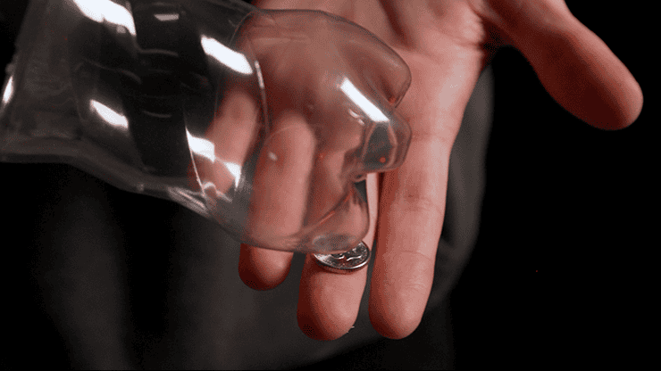 Coin Shot by Alex Latorre 2 Bague en verre utilisée pour un tour de magie, illusion de lévitation ou disparition d'objets.