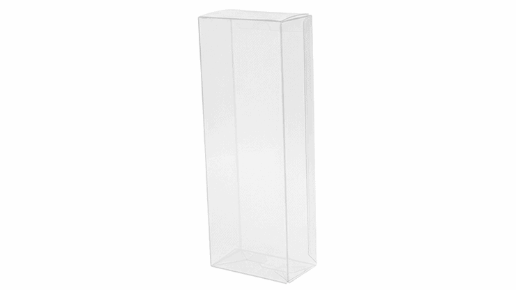 Boîte en plastique transparent pour protéger 4 paquets de cartes de magie.