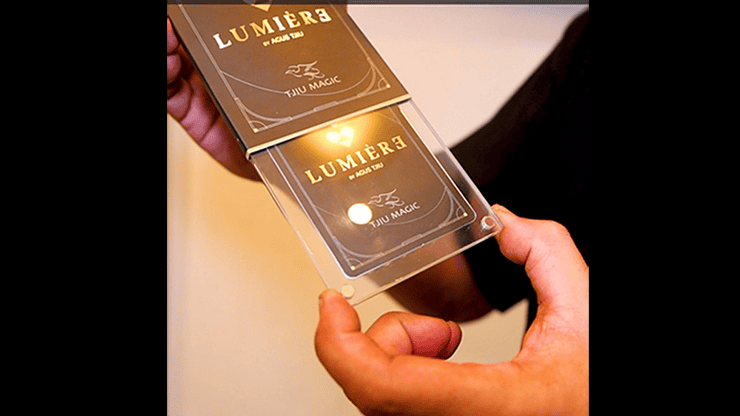 Cartes à jouer Lumière (Bleu) dans un étui transparent.