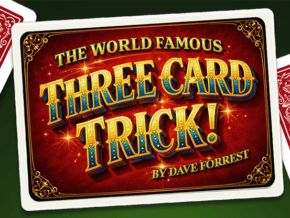 Cartes à jouer pour le tour de magie Three Card Trick.