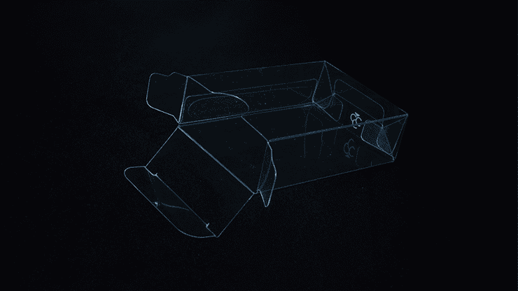 Boîte transparente pour stocker des cartes à jouer ou accessoires de magie.