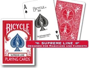Bicycle - Supreme Line - Red back – article de magie | Abracadabreizh