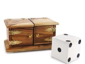 Die Box - teak wood – article de magie | Abracadabreizh