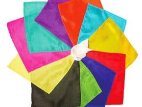 Silk Squares - 15 cm (6 inches) - Set of 12 Silks - Assorted dozen – article de magie | Abracadabreizh
