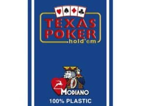 Modiano playing cards - Texas Poker 2 Jumbo index Blue – article de magie | Abracadabreizh