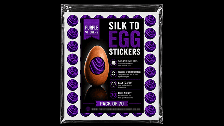 Silk to Egg Stickers (Purple) Pack of 70 – Image 2