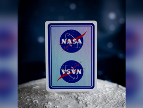 NASA HOLOGRAPHIC FOIL « MEATBALL » LOGO PLAYING CARDS