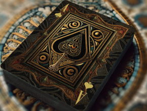 The Spirit of Cubism (Dark Red) Playing Cards
